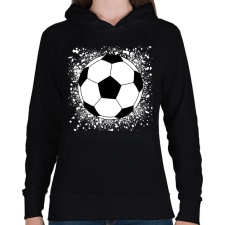 PRINTFASHION focilabda - Női kapucnis pulóver - Fekete női pulóver, kardigán
