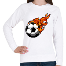 PRINTFASHION Focilabda  - Női pulóver - Fehér női pulóver, kardigán