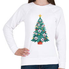 PRINTFASHION Focis karácsonyfa - Női pulóver - Fehér női pulóver, kardigán