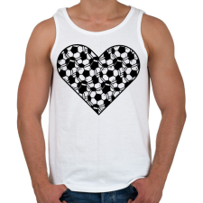 PRINTFASHION Focis szív - Férfi atléta - Fehér atléta, trikó