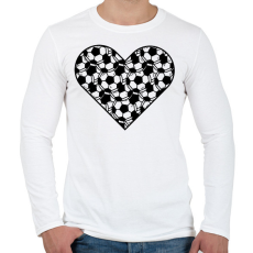 PRINTFASHION Focis szív - Férfi hosszú ujjú póló - Fehér