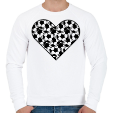 PRINTFASHION Focis szív - Férfi pulóver - Fehér férfi pulóver, kardigán