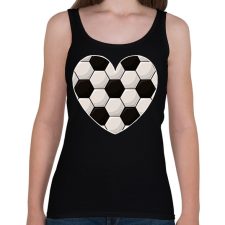 PRINTFASHION Focis szív - Női atléta - Fekete női trikó