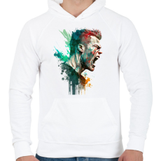 PRINTFASHION Focisa - Férfi kapucnis pulóver - Fehér