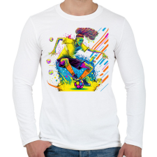 PRINTFASHION Focista - Férfi hosszú ujjú póló - Fehér férfi póló