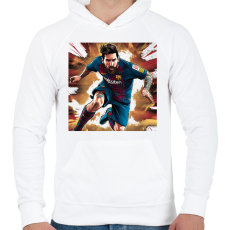 PRINTFASHION Focista - Férfi kapucnis pulóver - Fehér