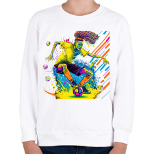 PRINTFASHION Focista - Gyerek pulóver - Fehér gyerek pulóver, kardigán