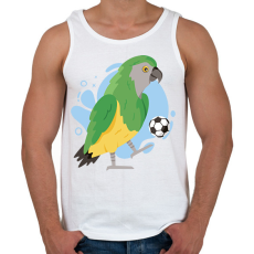 PRINTFASHION Focista papagáj - Férfi atléta - Fehér