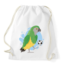 PRINTFASHION Focista papagáj - Sportzsák, Tornazsák - Fehér tornazsák
