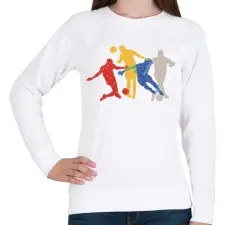 PRINTFASHION Focisták  - Női pulóver - Fehér női pulóver, kardigán
