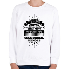 PRINTFASHION Fodrász - Gyerek pulóver - Fehér