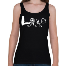 PRINTFASHION Fodrász Love - Női atléta - Fekete