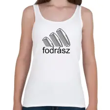 PRINTFASHION Fodrász - márka - Női atléta - Fehér női trikó