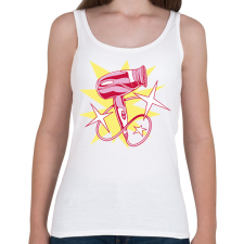 PRINTFASHION Fodrász - Női atléta - Fehér női trikó