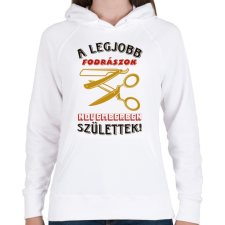 PRINTFASHION Fodrász szülinap november színes - Női kapucnis pulóver - Fehér női pulóver, kardigán