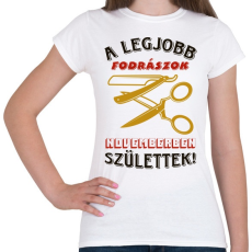 PRINTFASHION Fodrász szülinap november színes - Női póló - Fehér