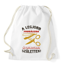 PRINTFASHION Fodrász szülinapja április színes - Sportzsák, Tornazsák - Fehér tornazsák