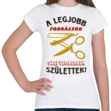 PRINTFASHION Fodrász szülinapja szeptember színes - Női póló - Fehér női póló