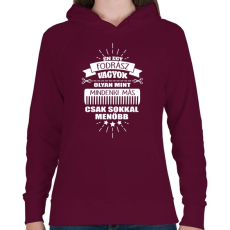 PRINTFASHION Fodrász vagyok - Női kapucnis pulóver - Bordó