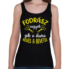 PRINTFASHION Fodrász vagyok, sok a duma - Női atléta - Fekete