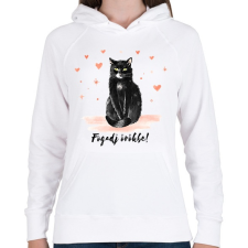 PRINTFASHION Fogadj örökbe - Női kapucnis pulóver - Fehér női pulóver, kardigán