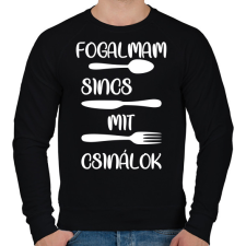 PRINTFASHION Fogalmam sincs mit csinálok	 - Férfi pulóver - Fekete férfi pulóver, kardigán