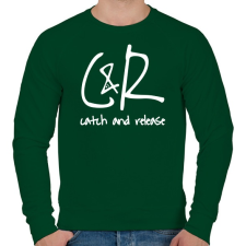 PRINTFASHION Fogd meg és engedd vissza - Férfi pulóver - Sötétzöld férfi pulóver, kardigán