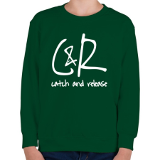 PRINTFASHION Fogd meg és engedd vissza - Gyerek pulóver - Sötétzöld gyerek pulóver, kardigán