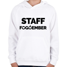 PRINTFASHION Fogóember Staff - Gyerek kapucnis pulóver - Fehér gyerek pulóver, kardigán