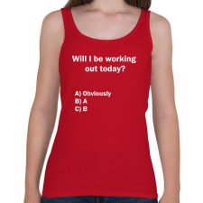 PRINTFASHION Fogok én ma edzeni? - Női atléta - Cseresznyepiros női trikó