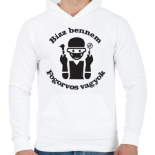 PRINTFASHION Fogorvos vagyok - Férfi kapucnis pulóver - Fehér férfi pulóver, kardigán