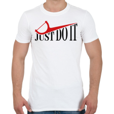 PRINTFASHION Fogselyem - Just do it - Férfi póló - Fehér férfi póló