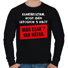 PRINTFASHION Fogyókura - Férfi pulóver - Fekete