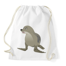 PRINTFASHION Fóka - Sportzsák, Tornazsák - Fehér tornazsák