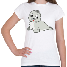 PRINTFASHION Fókabébi - Női póló - Fehér női póló
