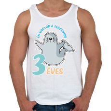 PRINTFASHION Fókás szülinap - Férfi atléta - Fehér