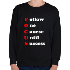 PRINTFASHION FÓKUSZ - Gyerek pulóver - Fekete