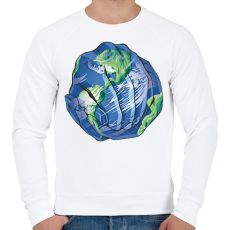 PRINTFASHION Föld napja - Férfi pulóver - Fehér