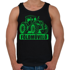 PRINTFASHION Földművelő John Deere - Férfi atléta - Fekete