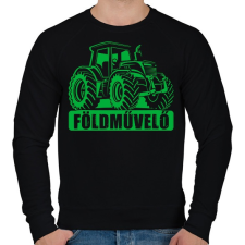 PRINTFASHION Földművelő John Deere - Férfi pulóver - Fekete női pulóver, kardigán