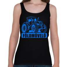 PRINTFASHION Földművelő New Holland - Női atléta - Fekete