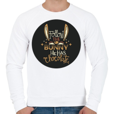PRINTFASHION Follow the bunny - Férfi pulóver - Fehér férfi pulóver, kardigán