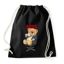 PRINTFASHION Főnök maci - Sportzsák, Tornazsák - Fekete tornazsák