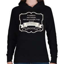 PRINTFASHION Főnyeremény - Női kapucnis pulóver - Fekete női pulóver, kardigán