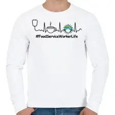 PRINTFASHION #foodservice - Férfi pulóver - Fehér férfi pulóver, kardigán