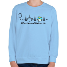 PRINTFASHION #foodservice - Gyerek pulóver - Világoskék