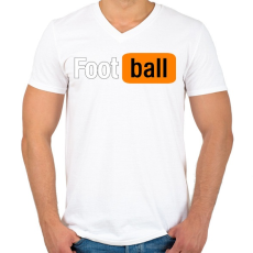 PRINTFASHION football - Férfi V-nyakú póló - Fehér