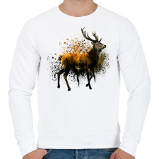 PRINTFASHION forest in deer - Férfi pulóver - Fehér férfi pulóver, kardigán
