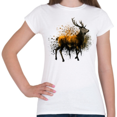 PRINTFASHION forest in deer - Női póló - Fehér