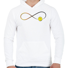 PRINTFASHION Forever5 - Férfi kapucnis pulóver - Fehér férfi pulóver, kardigán